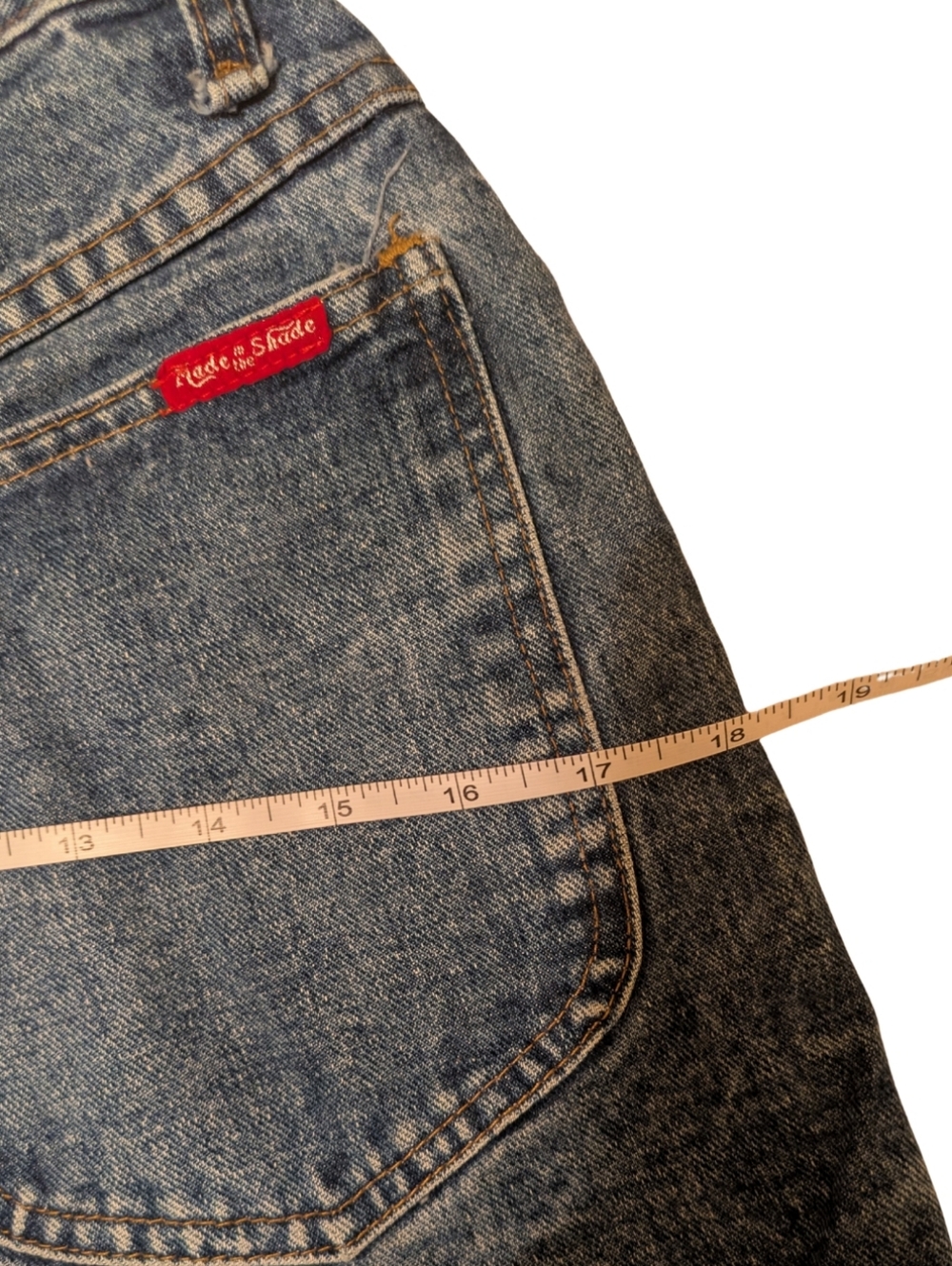 3/$15 Vintage Made in the Shade Denim High Rise Mom Shorts 90s - 26 - Picture 9 of 12